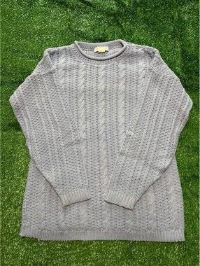 Vintage 90s Cherokee Purple Cable Knit Sweater - Size M/L